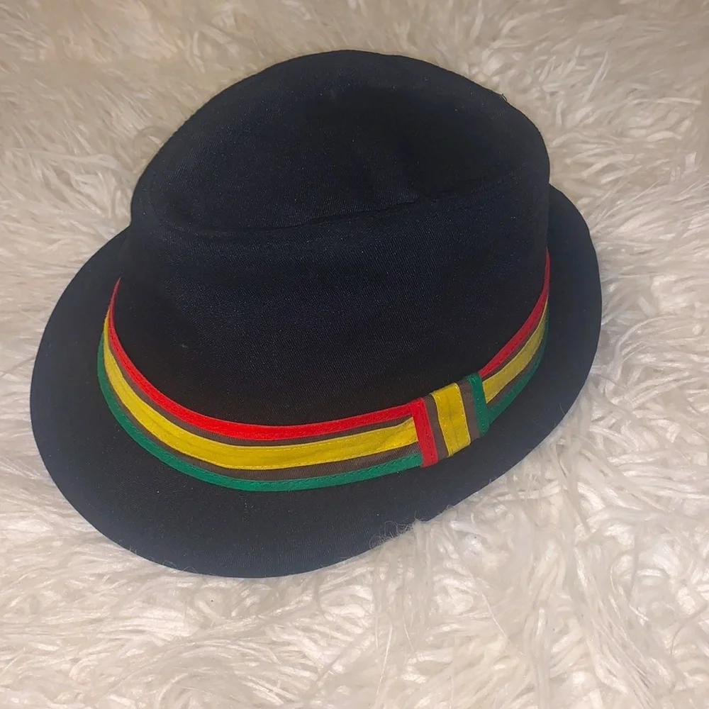 Men’s Cotton Blend Tri Color Banded Fedora